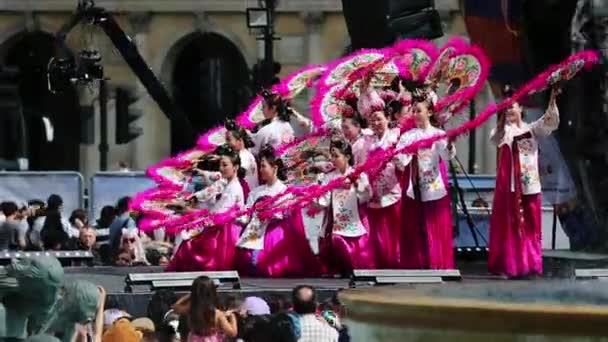 2015 r. Londyn koreański Festiwal, Trafalgar Square — Wideo stockowe