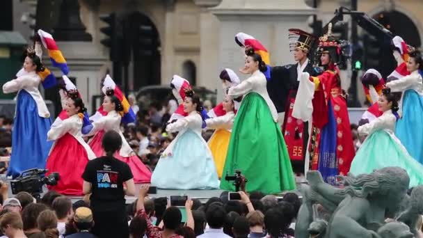 Festival Coreano de Londres 2015, Trafalgar Square — Vídeos de Stock