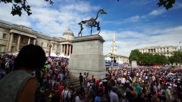 2015 ロンドン韓国祭、トラファルガー広場 — ストック動画