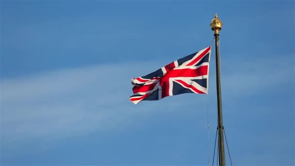 Union Jack bandera, calcetín de vídeo — Vídeo de stock