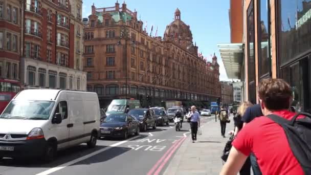 Harrods Department store, Londres, Stock Video — Vídeo de Stock