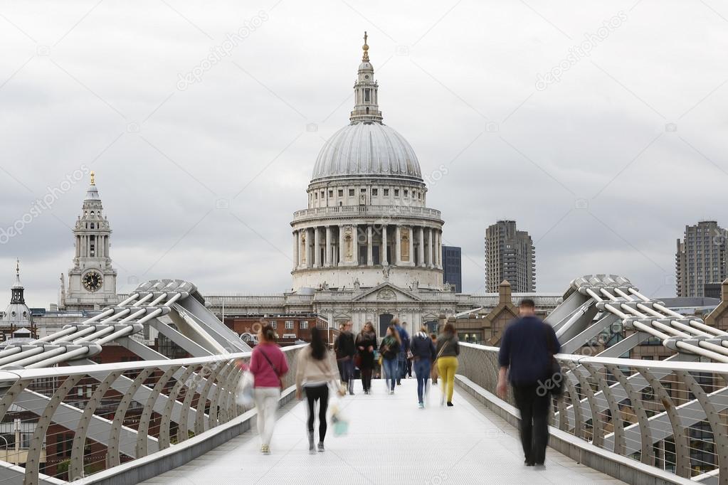 millennium bridge, St Paul's Cathedral, London