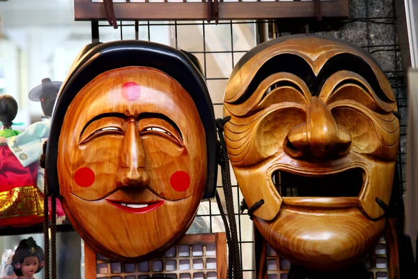 Wooden Hahoe Mask, Hahoetal — Stock Photo, Image