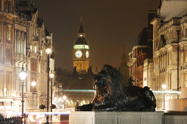 London Night View, incluye Big Ben — Foto de Stock