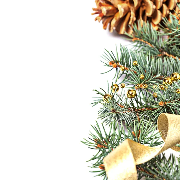 Noel süslemeleri sınır üzerinde beyaz izole