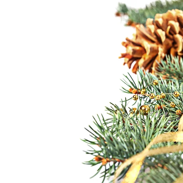 Noel süslemeleri sınır üzerinde beyaz izole