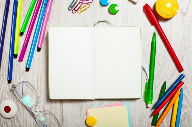Açık Not Defteri ile office araçları ile tabloda boş sayfaları