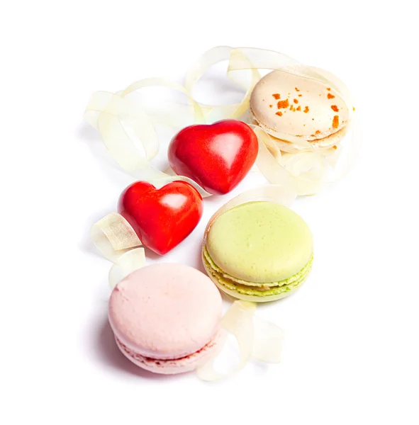 Hears and sweets isolated valentine background — Stock Photo, Image