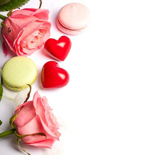 Slyší a sladkosti, samostatný valentine pozadí — Stock fotografie