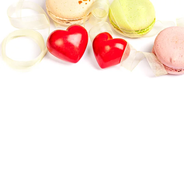 Hears and sweets isolated valentine background — Stock Photo, Image