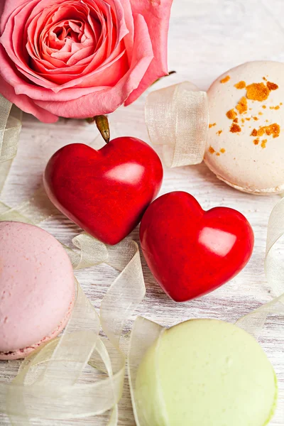 Hears and sweets valentine  background — Stock Photo, Image