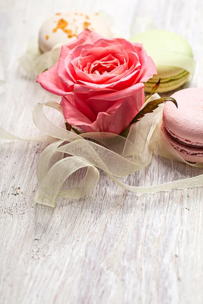 Rose and sweets valentine  background — Stock Photo, Image