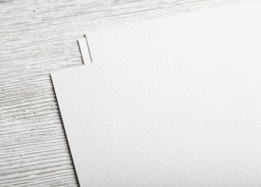 Beyaz boş kağıt sayfası closeup mockup