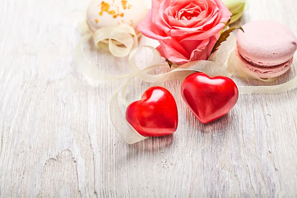 Hears and sweets valentine background — Stock Photo, Image