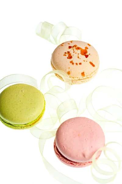 Macaroon snoep geïsoleerde achtergrond — Stockfoto