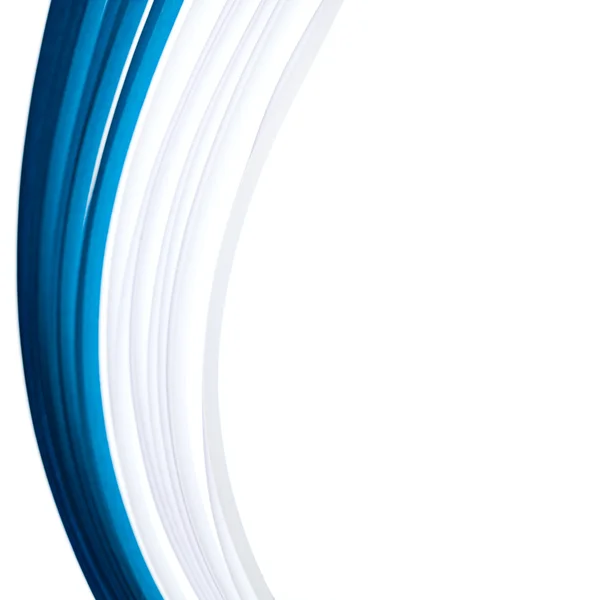 Blaues Papierband isoliert abstrakten Hintergrund — Stockfoto