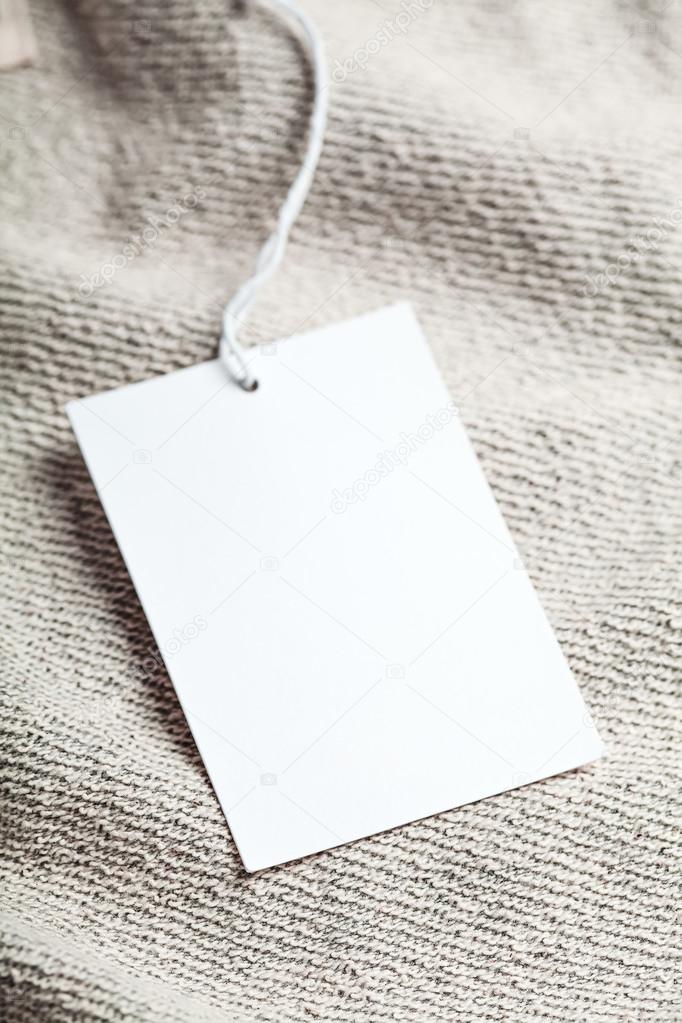 Cloth label blank whie mockup