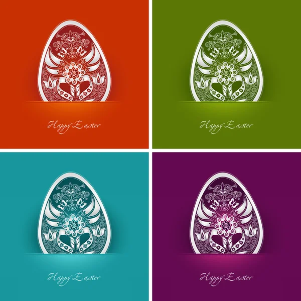 Paskalya yumurtası etiketleri — Stok Vektör