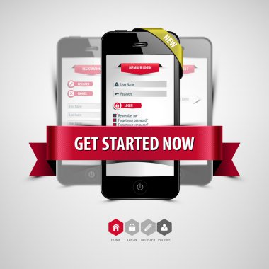 kayıt ve giriş smartphone üzerinden