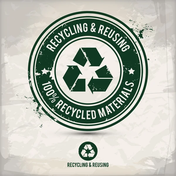 Sello de reciclaje alternativo — Vector de stock