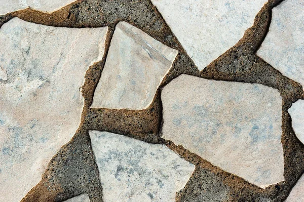 Cracked Concrete Textura Cobblestone Closeup — Fotografia de Stock