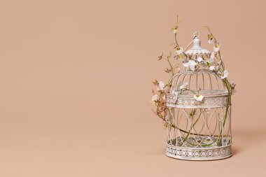 kafes, kuş, çiçek, esaret