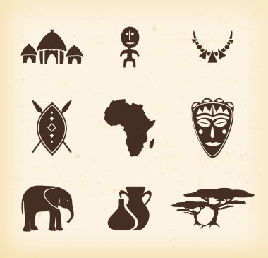 Vektör Afrika Icon set