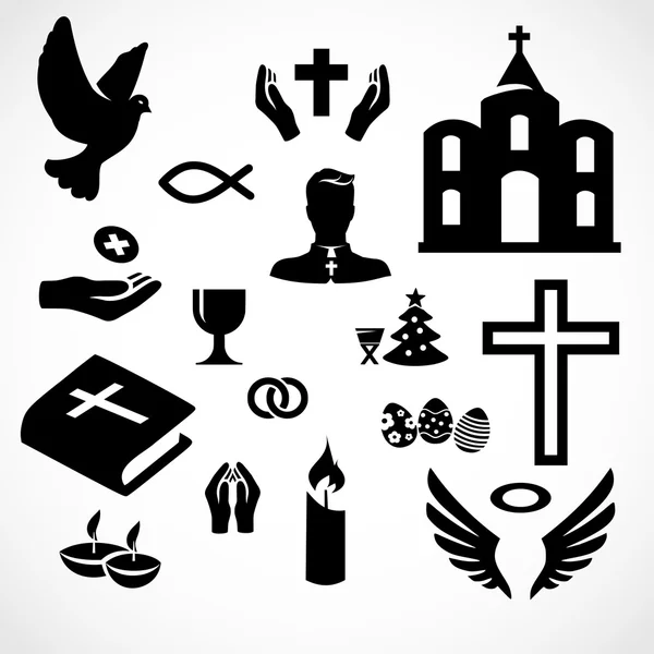 Vektör Katolik Kilisesi Icon set