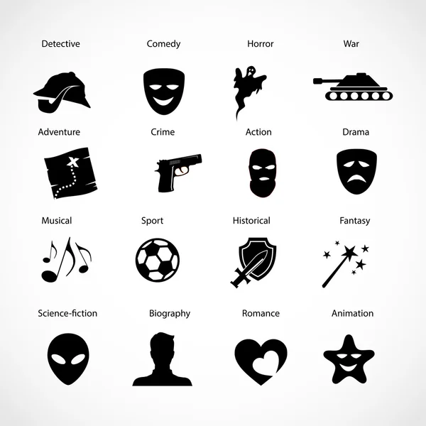 Vektör Film Tarzlar Icon set
