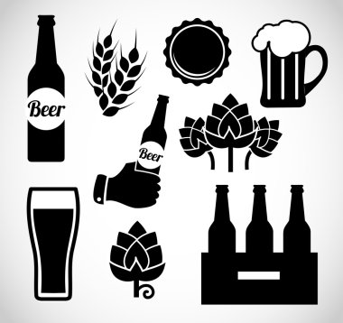Vektör bira Icon set 