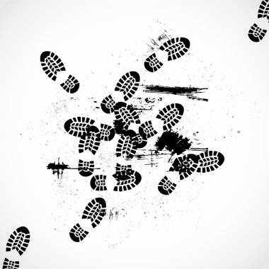 Sokak kavgası - ayak izi vektör tasarımı