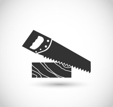 Testere simge vektör ile plank 