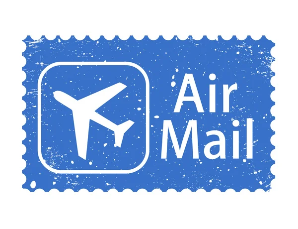 Air mail stamp vector — Stock Vector