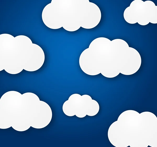 Ilustrações vectoriais de nuvens — Vetor de Stock