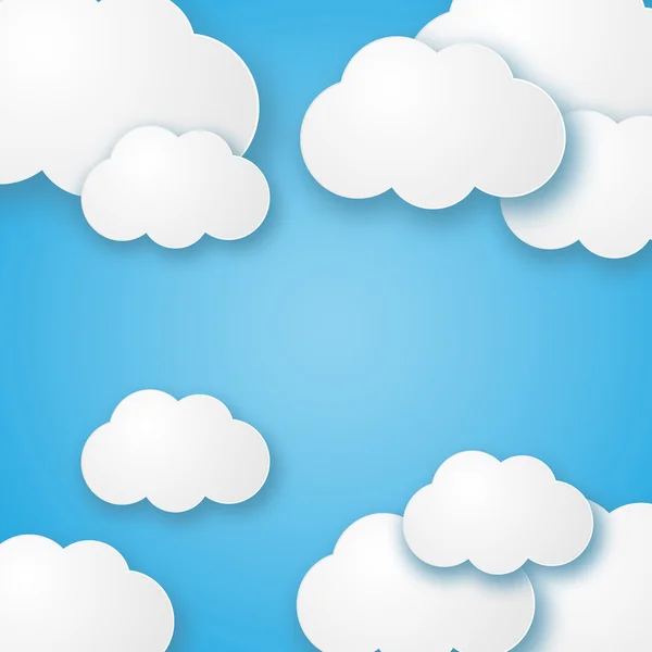 Nubes vector ilustración — Archivo Imágenes Vectoriales