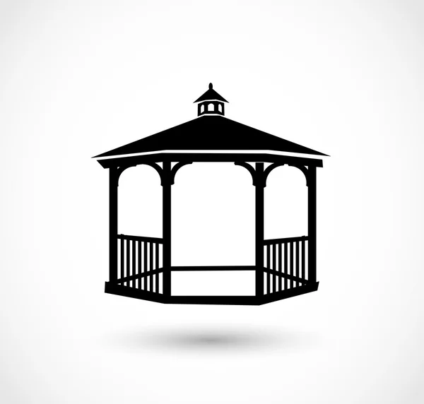 Vetor ícone Gazebo — Vetor de Stock