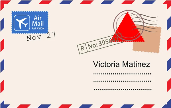 Plantilla postal vector — Archivo Imágenes Vectoriales