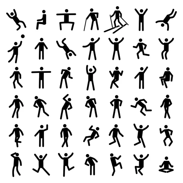 Vektör adam egzersiz Icon set 