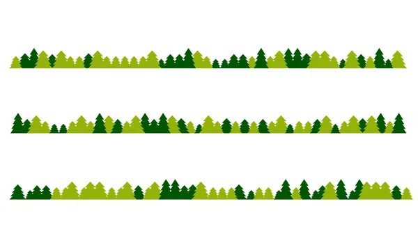 Illustration of an isolated line of trees vector — Stock vektor