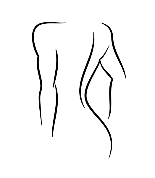Sexy female back illustration VECTOR — Stock vektor