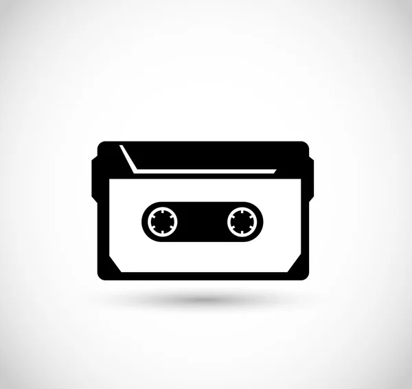 Casette, ilustración de cinta, vector de icono — Archivo Imágenes Vectoriales