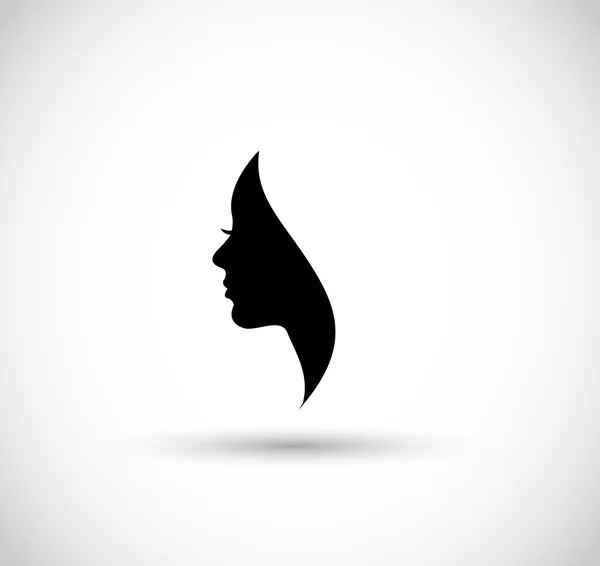 Perfil mujer belleza ilustración vector — Vector de stock