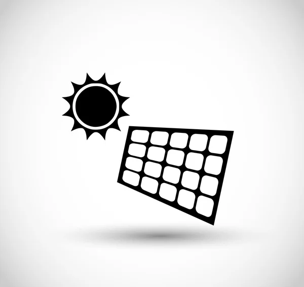 Energía solar icono vector — Vector de stock