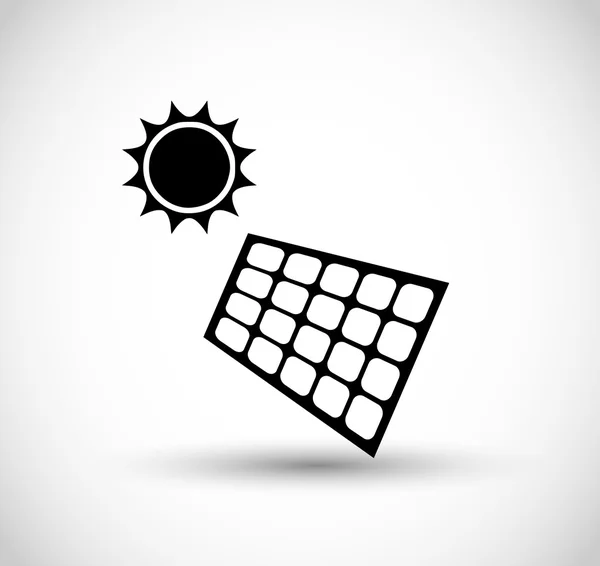 Energía solar icono vector — Vector de stock