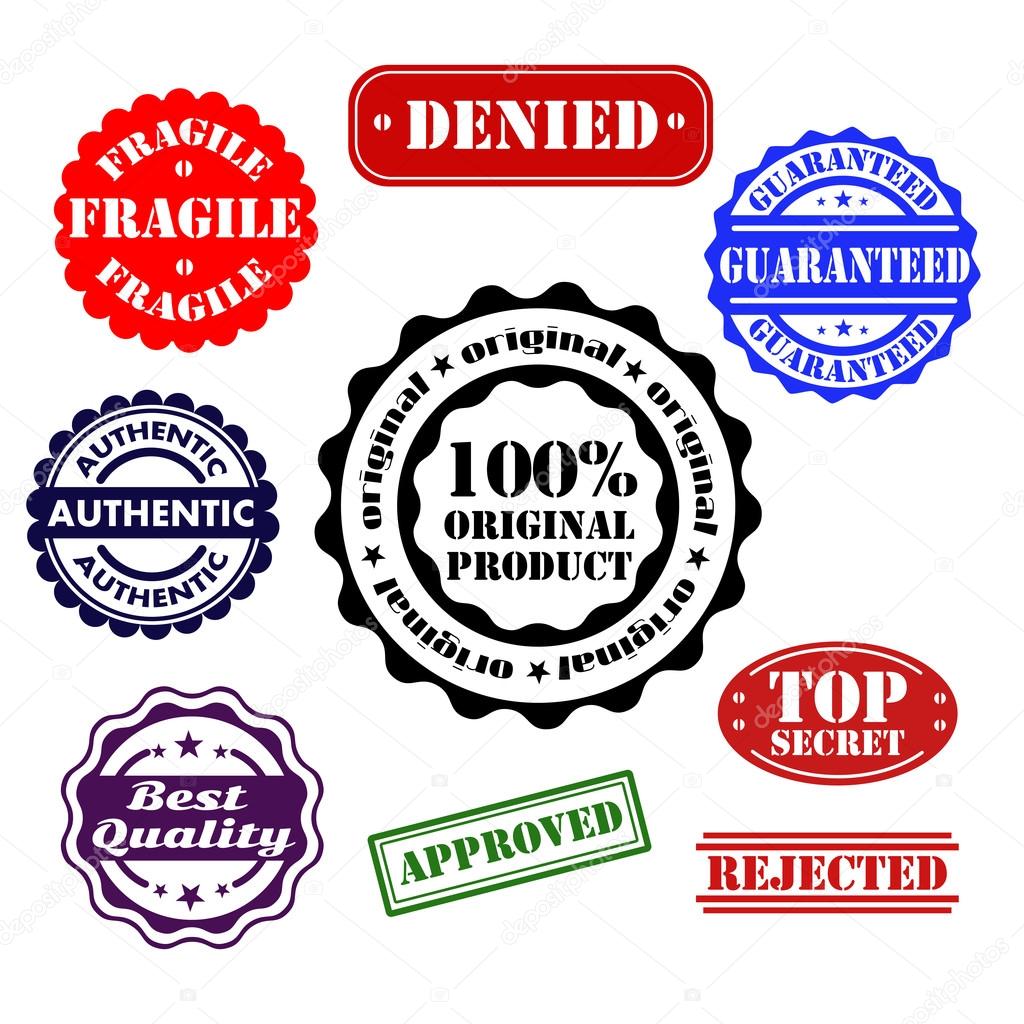 Rubber stamp collection vector,
