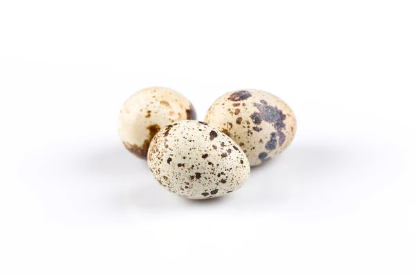 Křepelčí vejce na bílém pozadí — Stock fotografie