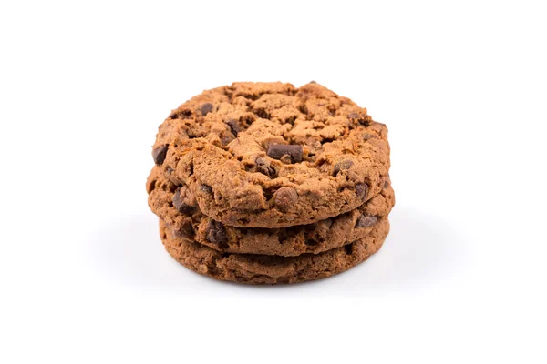 白で隔離されるチョコレート チップ クッキー — ストック写真