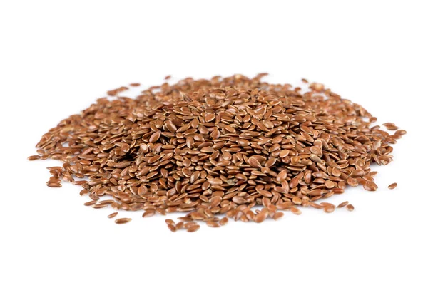 Flax seeds isolated on white — Stock Photo, Image