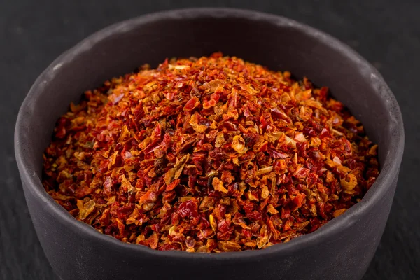 Drcený červený pepř chilli — Stock fotografie