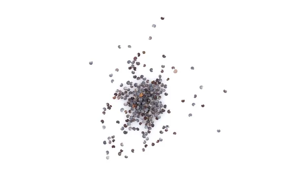 Poppy seeds isolated on white — Stock Photo, Image